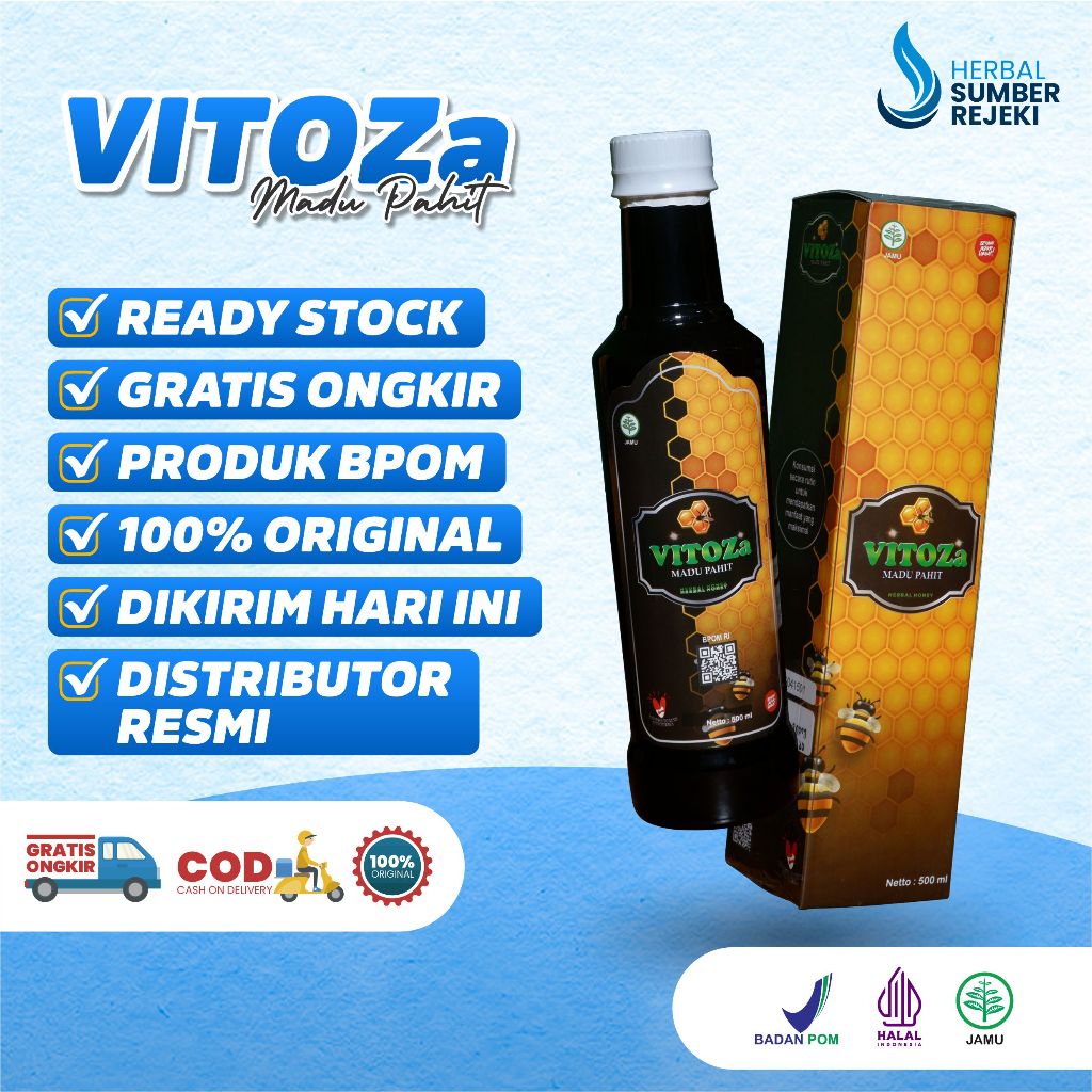 

VITOZa Madu Hitam Pahit Herbal Plus Habbatussauda Untuk Atasi Berbagai Penyakit 500ml