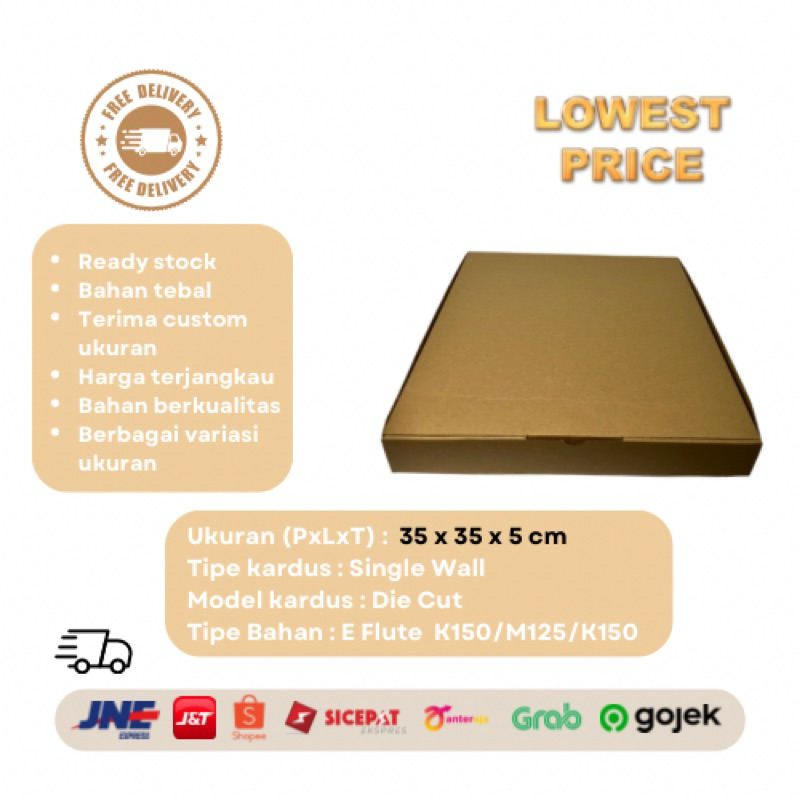 

Kardus Uk 35 x 35 x 5 CM Die Cut