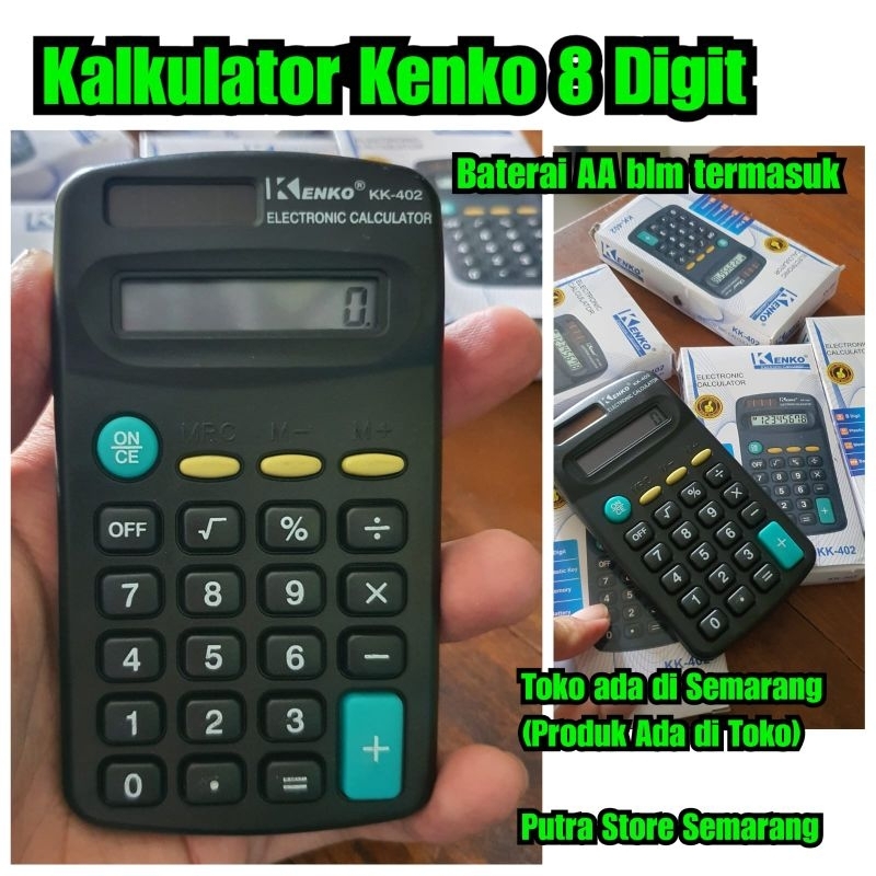 

kalkulator KENKO 8 digit kakulator alat hitung digital blm termasuk baterai
