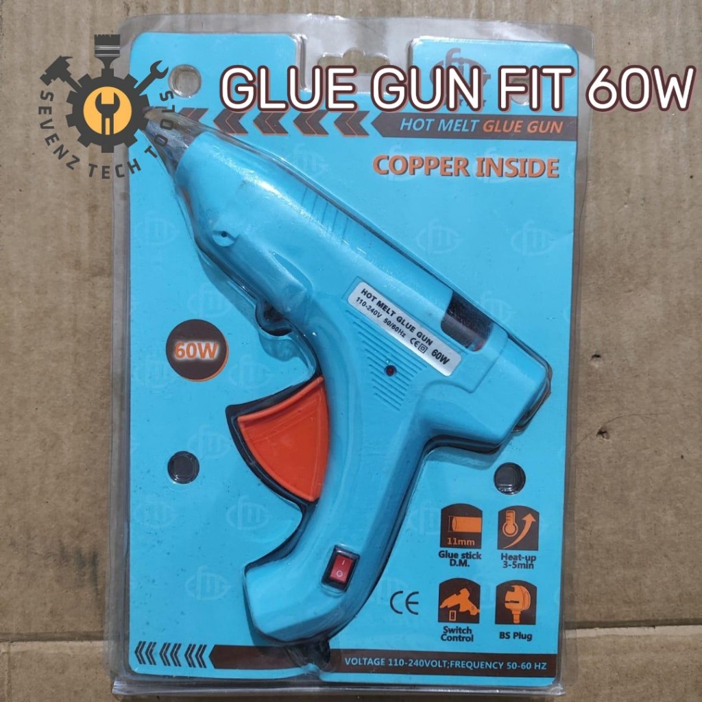 FIT 60 WATT PISTOL LEM TEMBAK / GLUE GUN/ALAT LEM TEMBAK / ALAT LEM BAKAR BESAR 60 WATT ON/OFF