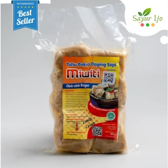 

MIWITI Tahu Bakso Sapi 500 Gram / Pack Fresh Frozen Tofu Baso Beef Beku Daging Segar