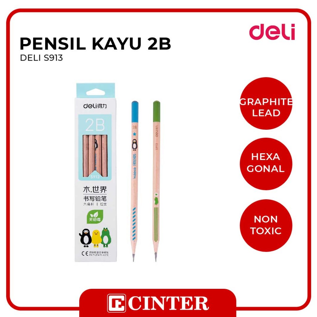 

DELI - PENCIL SEKOLAH / PENSIL KAYU 2B S913