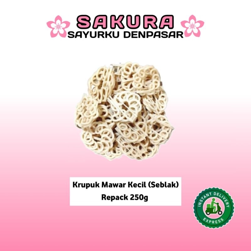 

Krupuk Mawar Putih Kecil/Krupuk 250gr Seblak Mentah Repack- SAKURA