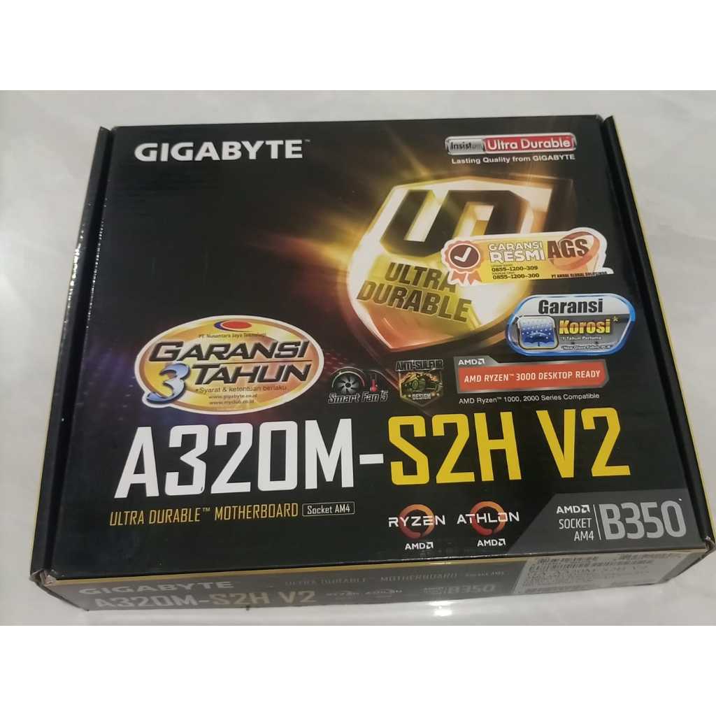Gigabyte A320M-S2H V2 Socket AM4 Motherboard AMD Ultra Durable