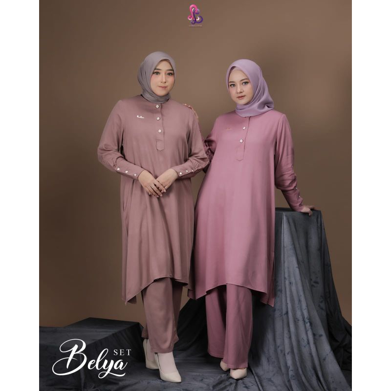 Linalivia Hijab Bandung One set BELYA outfit best seller nyaman kekinian