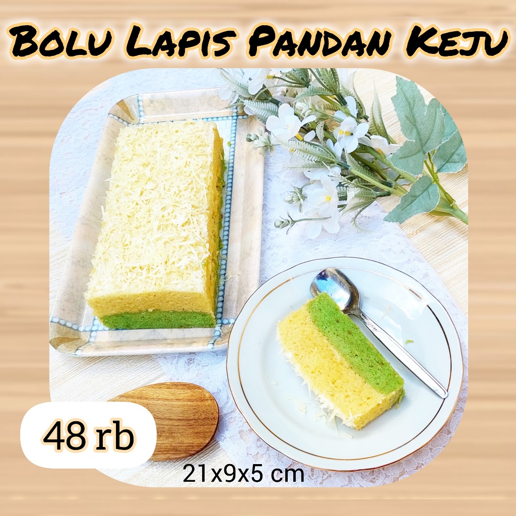 

bolu cake lapis kukus pandan keju cheese