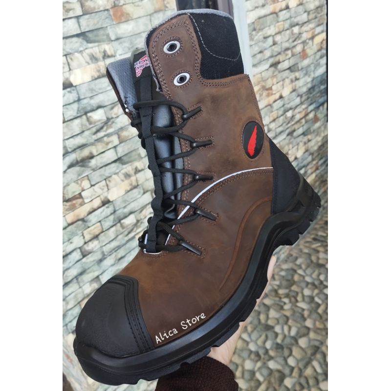 Safety Shoes Red Wing Seri 3229 Size 42, Baru Lengap Kotak dan Bonus Semir