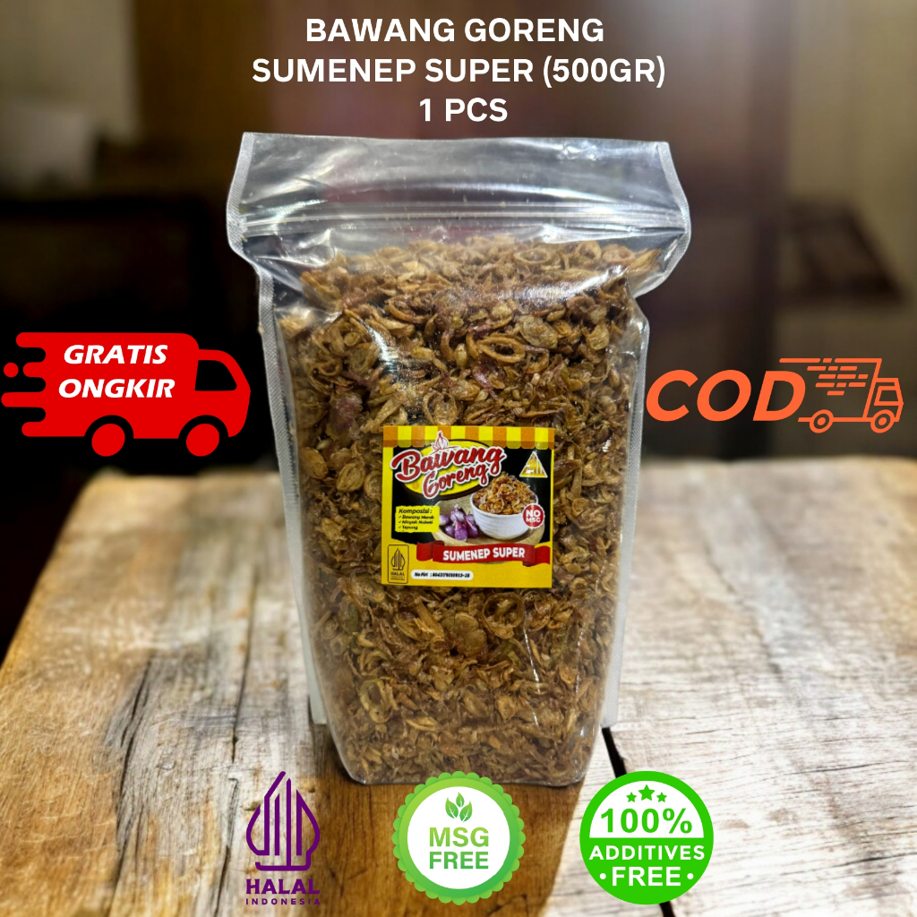 

500gr Bawang Goreng Sumenep Super 500GR brambang goreng Sumenep super fried onion asli brebes super