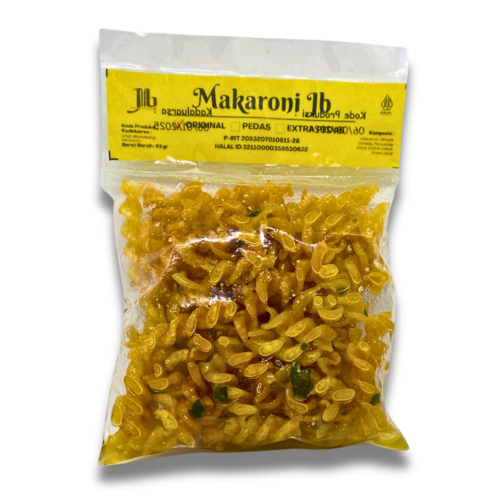 

MAKARONI KRIWIL MACARONI KRIWIL RASA PEDES Berat bersih 63 gr - Original Makaroni JB