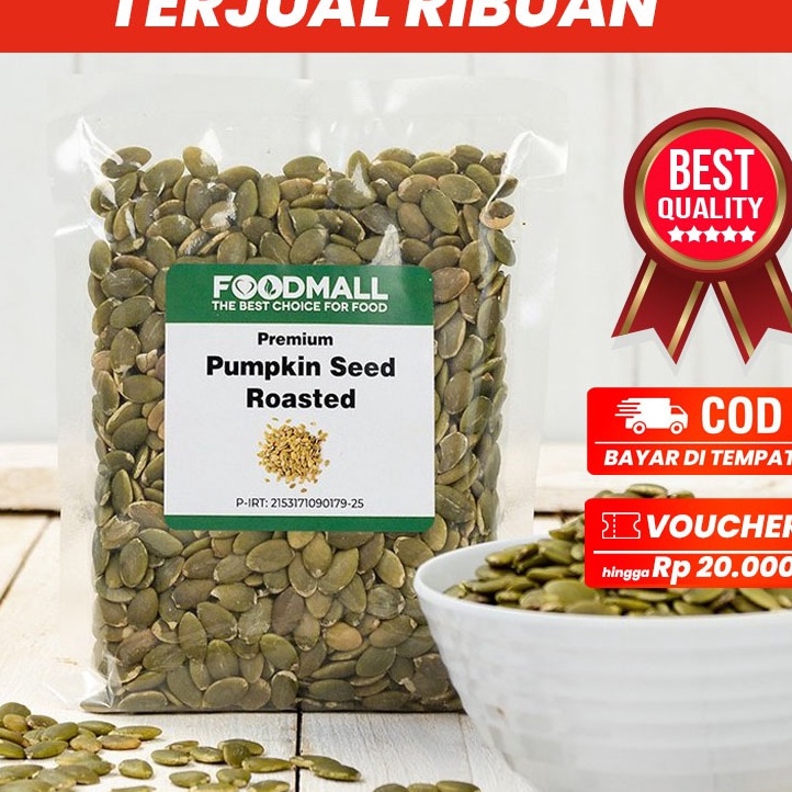 

KUALITAS TERBAIK Pumpkin Seeds ROASTED 25 gram Biji Labu Panggang