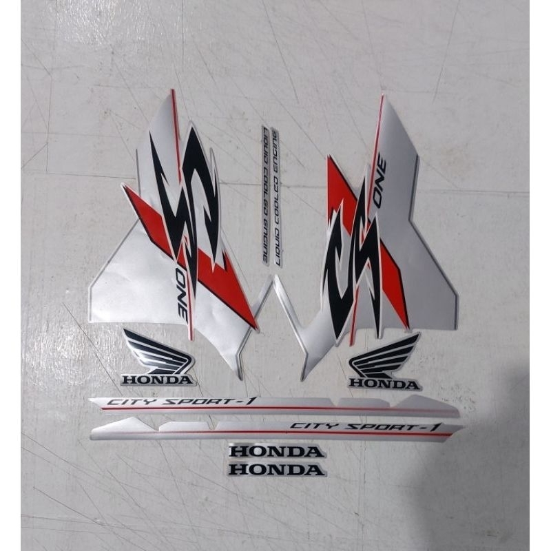 striping stiker honda cs one cs 1 tahun 2009 warna silver