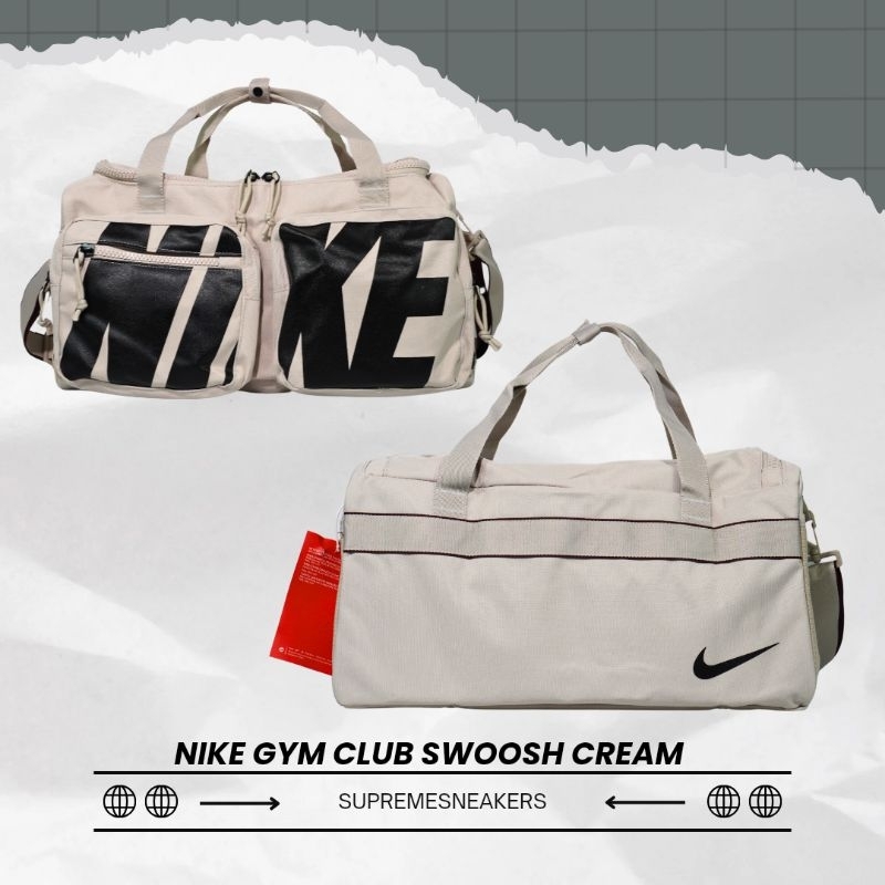 DUFFLE BAG NIKE CLUB SWOOSH CREAM