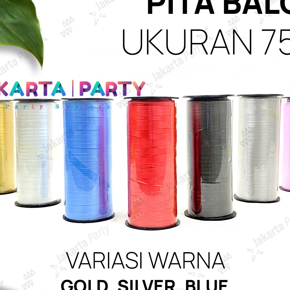 

NEW PROMO Pita Ribbon Untuk Balon Pita Balon Warna