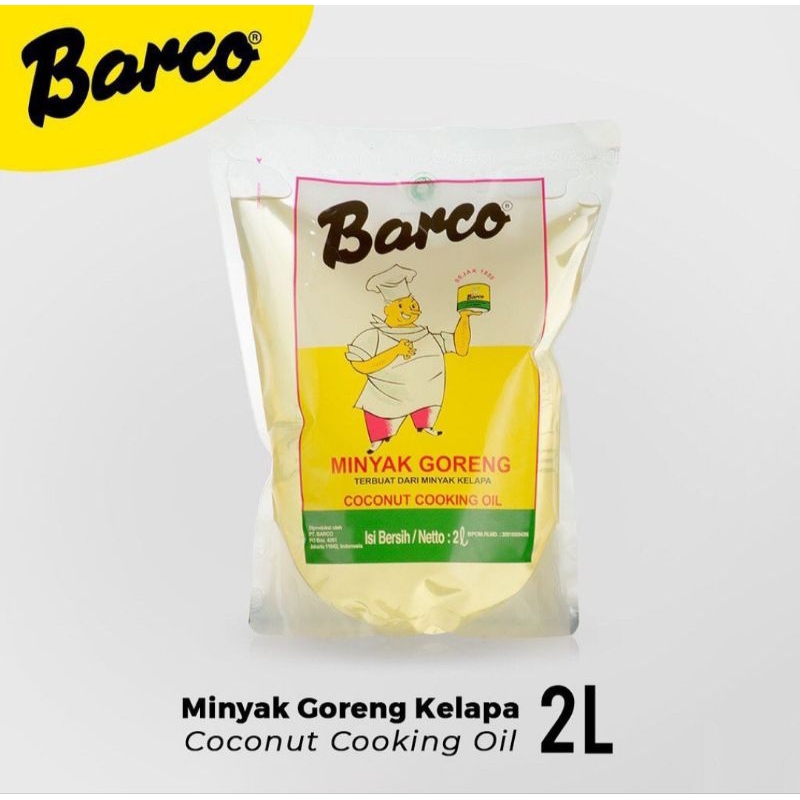 

BARCO MINYAK GORENG BARCO 2 LT ( FREE PACKING BUBLEWRAP )