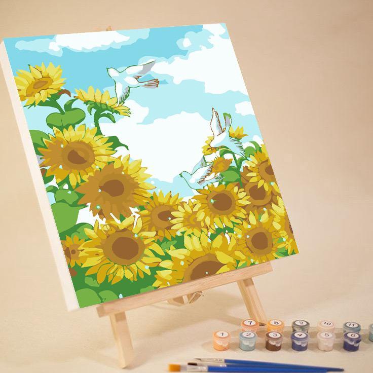 

DISKON AKHIR BULAN diy canvas painting number karakter anime kartun bunga alam