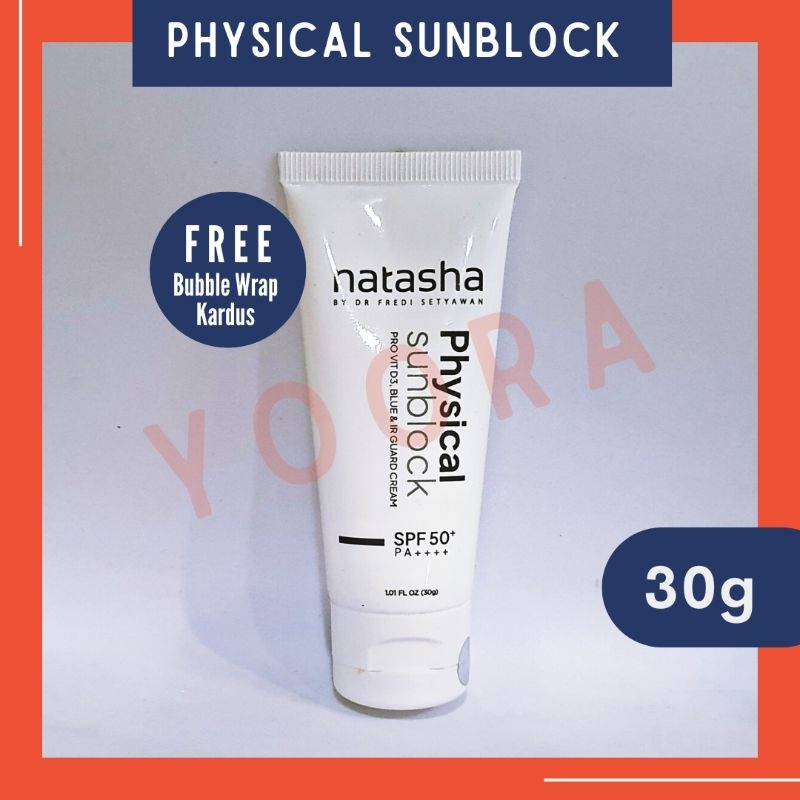 NATASHA Physical Sunscreen SPF 50 PA ++++, Sunscreen Wajah, Sunblock Wajah, Sb Blue Edelweiss