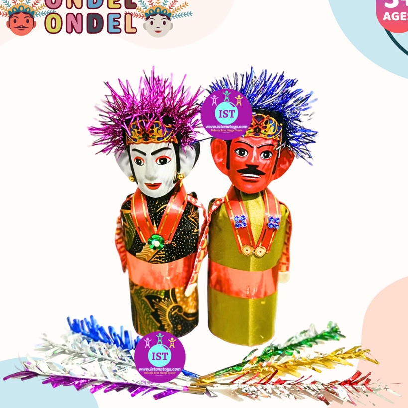 SPESIAL BULAN INI COM Mainan Boneka Tradisional ONDELONDEL Betawi Sepasang