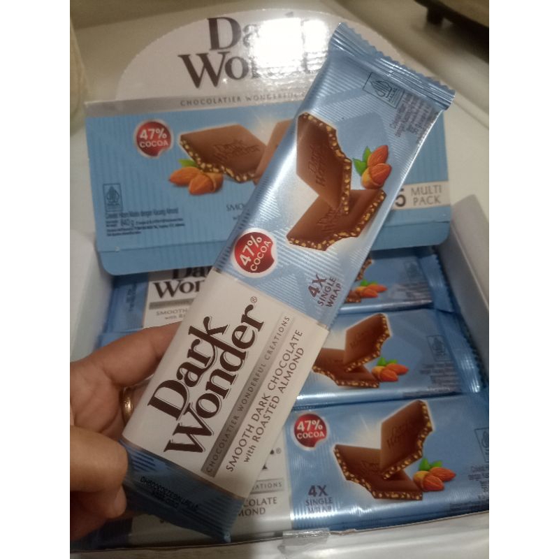 

DARK WONDER DARK CHOCOLATE ALMOND 56 GR (TERMURAH DISHOPEE,EXP 2025)