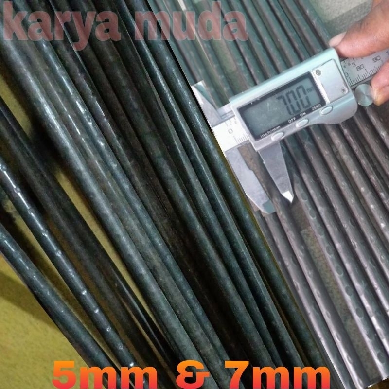 AS BAJA BINTIK TUTUL MENTAH 7MM & 5MM AS BAJA ANTI BENGKOK PATAH