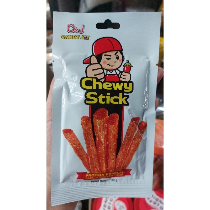 

C&J Chewy Stick Latiao | Latiao | Latiao Halal | Protein Kedelai Rasa Daging Sapi Pedas @22 Gram isi 20 Pcs