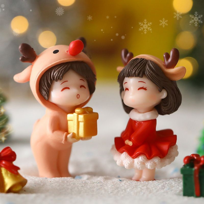 MINIATUR BONEKA CHRISTMAS COUPLE