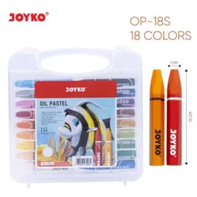 

tyvf (12 pcs) Crayon Joyko 18 Warna