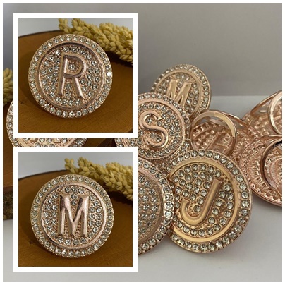 Bros Ring Hijab Motif HURUF| Ring Hijab Motif Huruf| Cincin Hijab Motif Huruf warna Emas