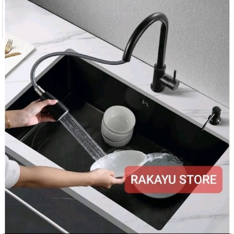 KITCHEN SINK GRANITE 6045 BLACK LENGKAP KITCHEN SINK 6045 SILKGRANITE UNDERMOUNT