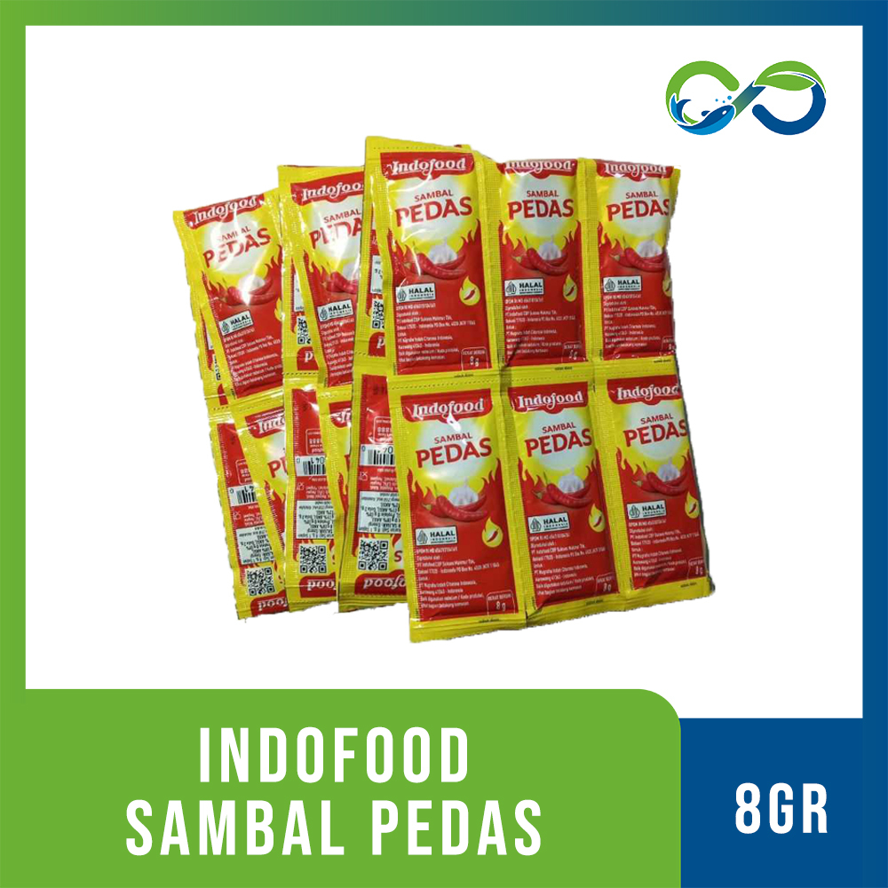 

[AquaEcoFarm] Indofood Sambal Pedas Sachet 8gr 1Pak 36pcs Bandung
