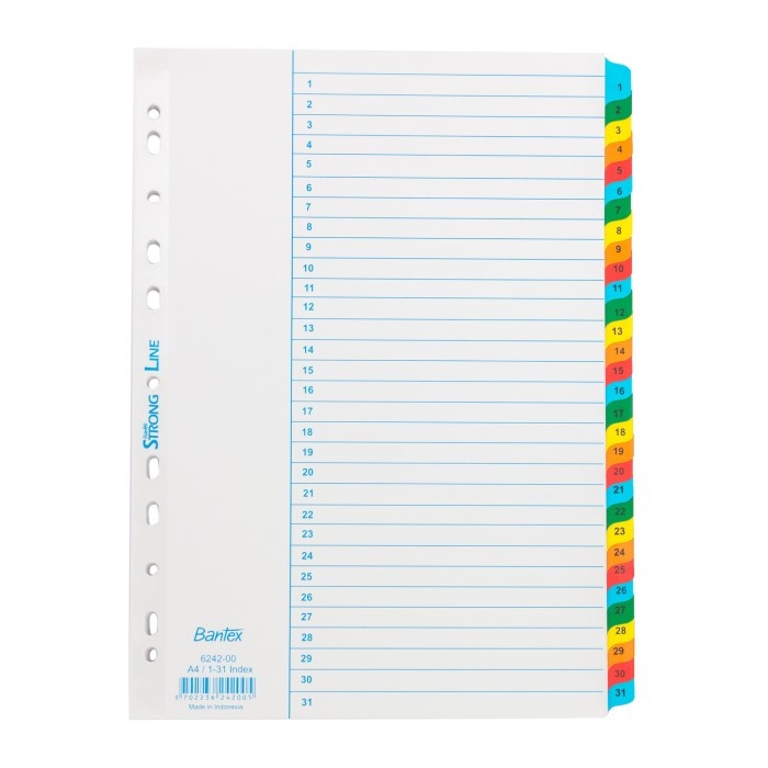 

Pembatas Karton Binder Ordner A4 (1-31)