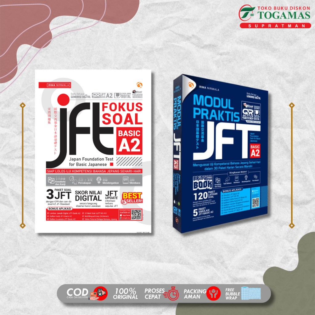 FOKUS SOAL JFT BASIC A2 // MODUL PRAKTIS JFT (JAPAN FOUNDATION TEST FOR BASIC JAPANESE) BASIC A2