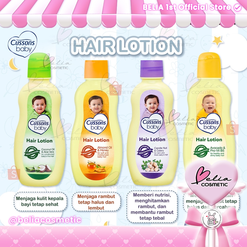❤ BELIA ❤ CUSSONS Baby Hair Lotion | Lotion Rambut Bayi | Minyak Rambut | 50+50ml | 100+100ml