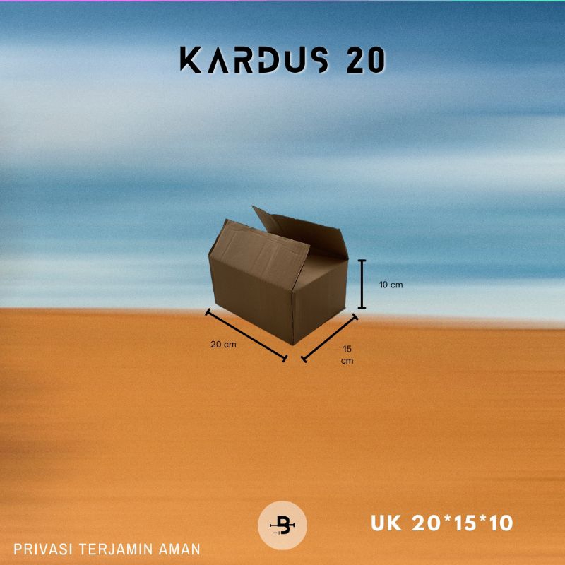 

Kardus uk 20 x 15 x 10 cm | Karton 20 | Dus | Box 20x15x10