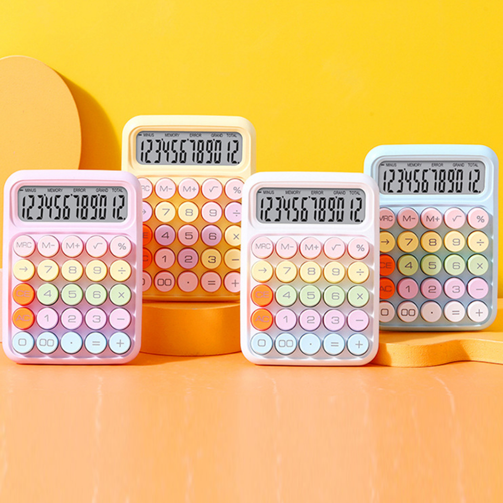 

Mechanical keyboard calculator Student exam special portable computer 12-bit large screen calculator