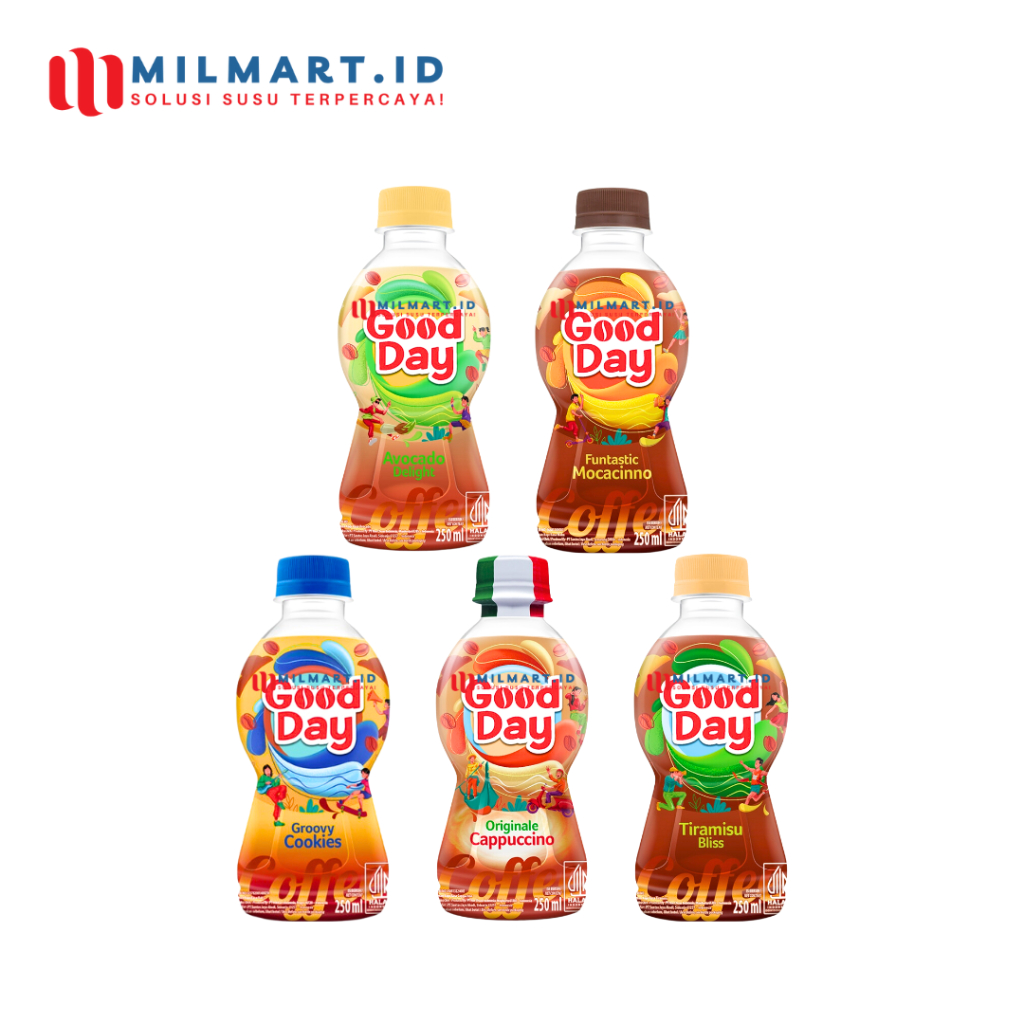 

GOOD DAY KOPI 250 ML BOTOL AVOCADO DELIGHT/CAPPUCCINO/TIRAMISU/GROOVY/MOCACINNO