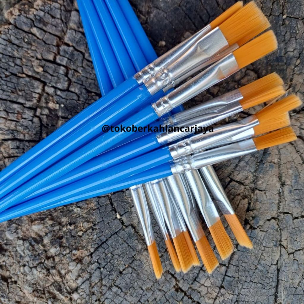 

Kuas Lukis Flat Brush Painting Akrilik Bulu Nilon Kuas Nilon Datar