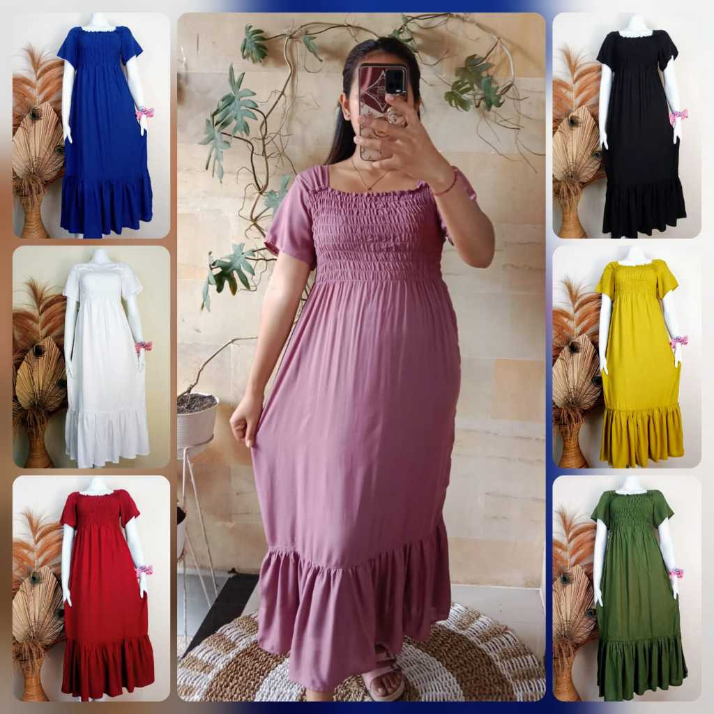 VANESSA REMPEL DASTER KERUT DADA RAYON PREMIUM POLOS