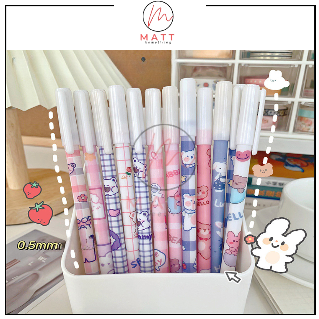 

MATT Puplen Gel Karakter Dapat Dihapus 0.5mm / Pena Alat Tulis Sekolah Kantor Bullet Tip Ink Erasable Pen Gel