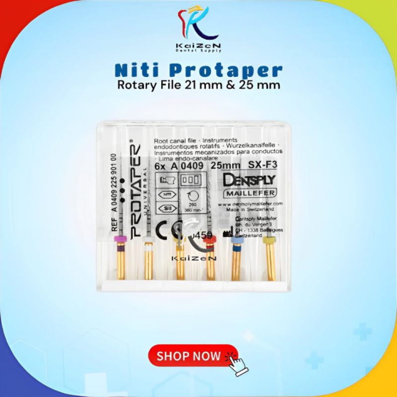 PROTAPER ROTARY SYSTEM ENDOMOTOR NITI FILE SX-F3
