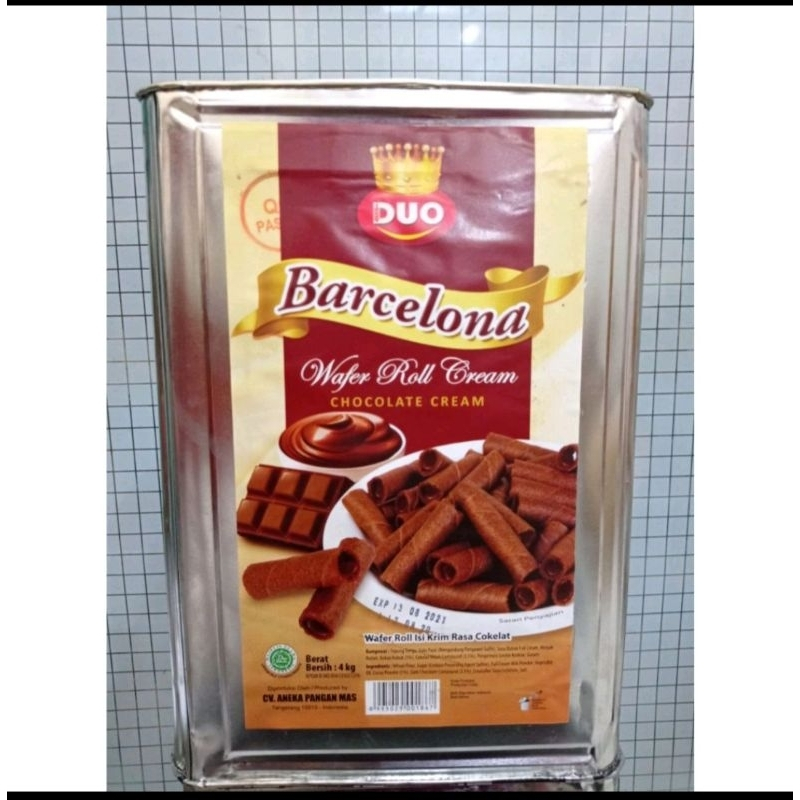 

ASTOR BARCELONA VANILA 4 KG ASTOR BARCELONA KALENG BERBAGAI RASA WAFER ROLL CREAM BARCELONA ASTOR BARCELONA ASTOR KALENG BESAR