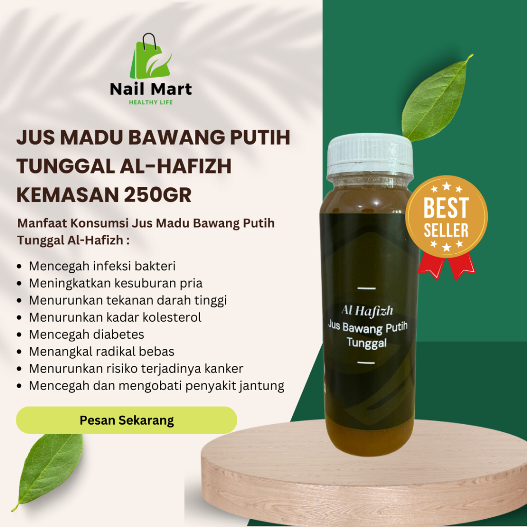 

Natural Juice Jus Madu Bawang Putih Tunggal Al-Hafizh Kemasan 250ml Halal MUI