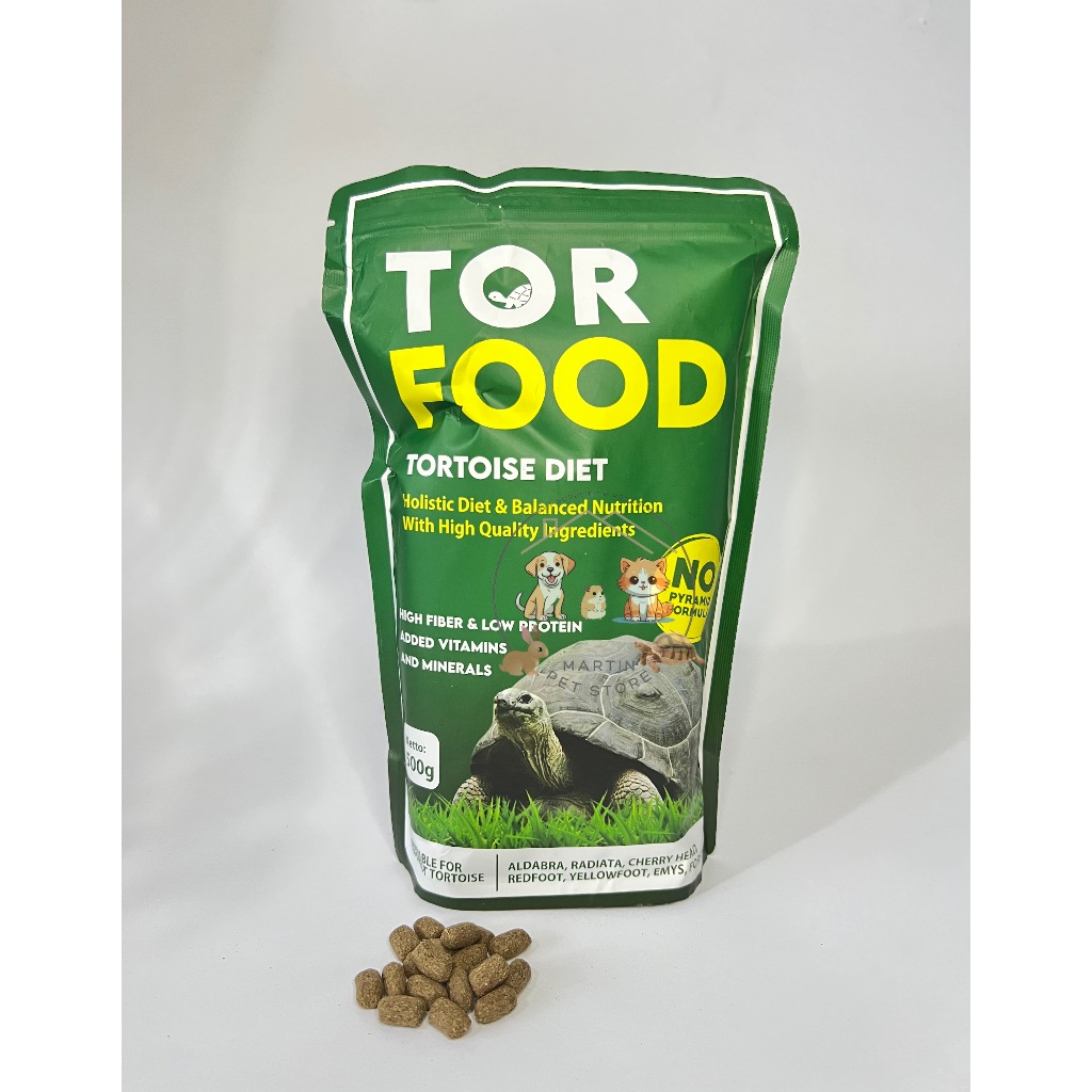 TORFOOD TORTOISE FOREST DIET 500 GR Pelet Kura Aldabra Radiata Cherry Head Red Foot Yellow Foot Emys