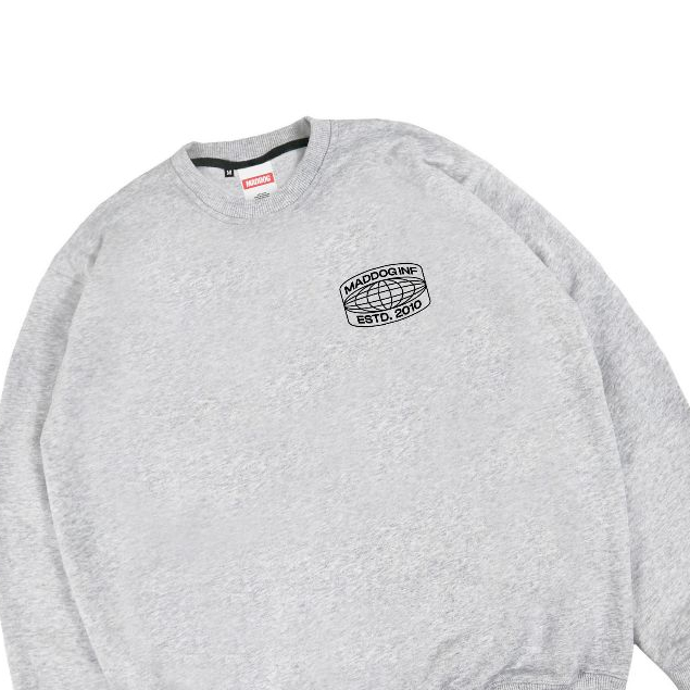 Maddog Infected - Crewneck -  Social CN Misty | Sweater Pria Wanita Unisex Abu Distro Official Maddo