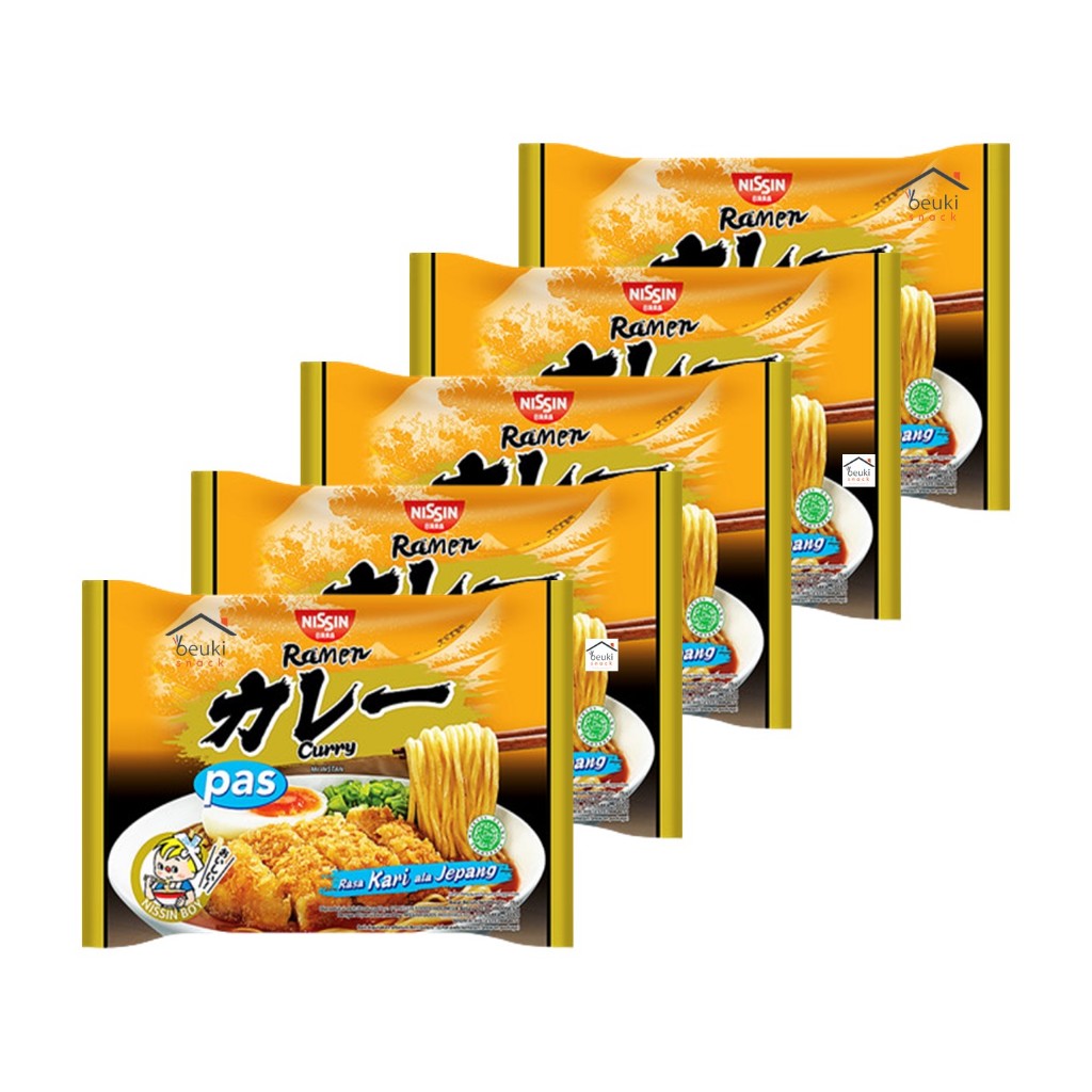 

5PCS Nissin Kari Ayam Ramen Kuah Porsi Pas Ala Jepang