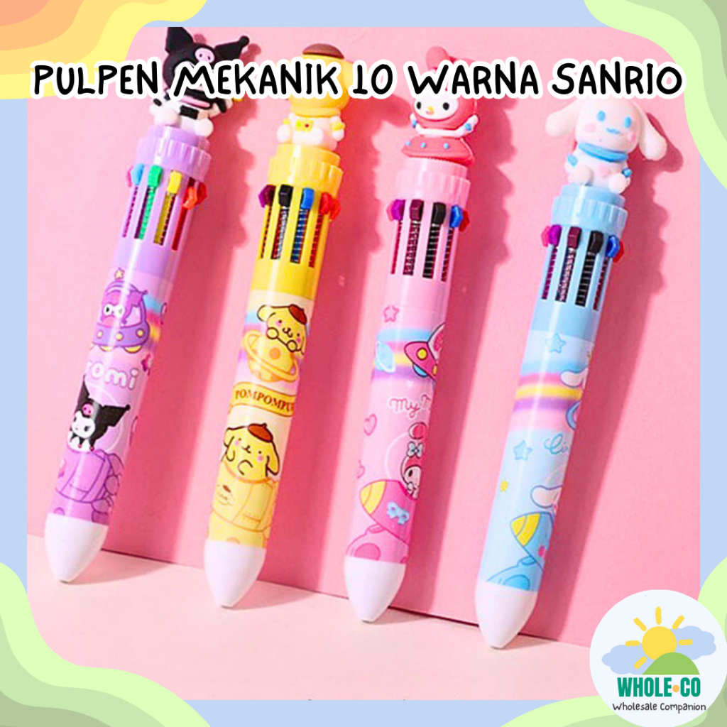 

Pulpen Mekanik 10 Warna Sanrio Premium Pastel Kuromi Melody Cinnamoroll Cetek Unik Lucu Imut Termurah Grosir Cod