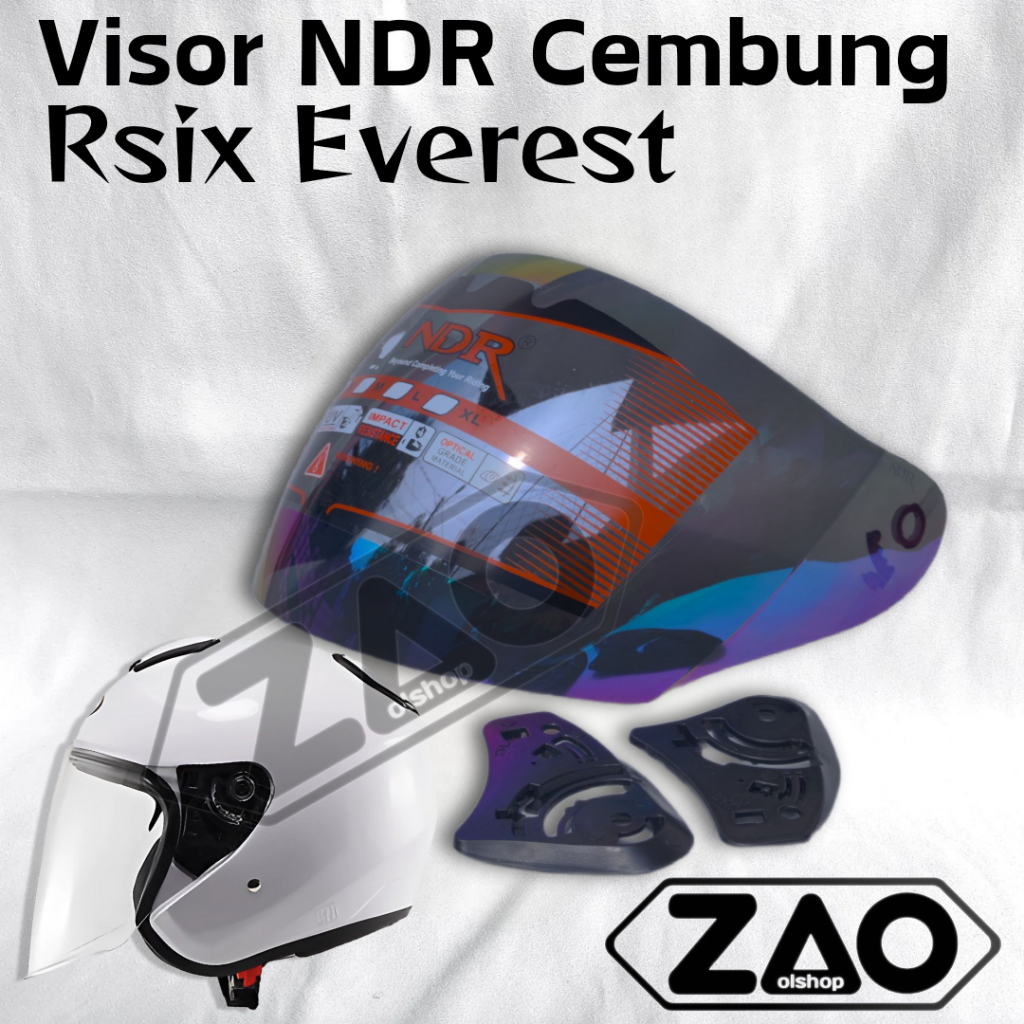 Kaca Helm R-SIX EVEREST Visor Helmet CEMBUNG ganteng NDR2