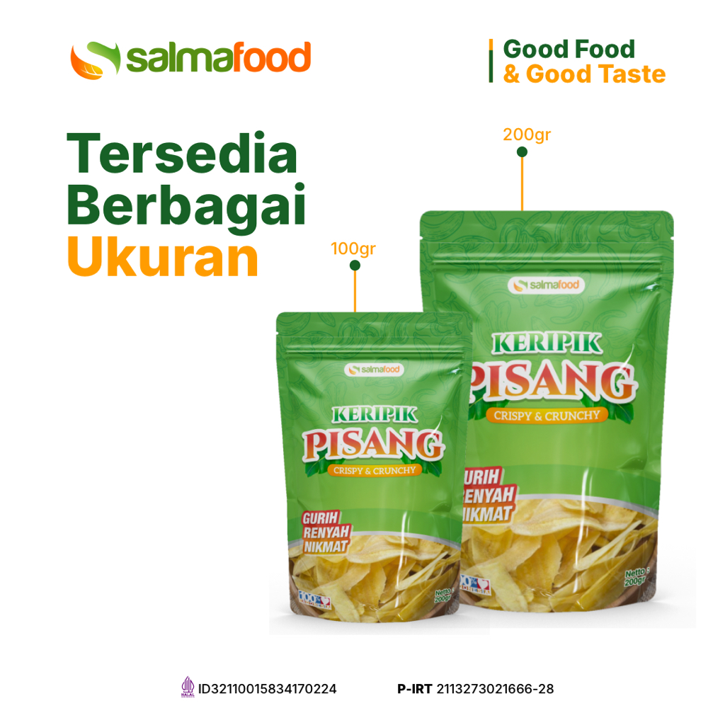 

Salmafood Keripik Pisang Kering kemasan 100gr - 200gr