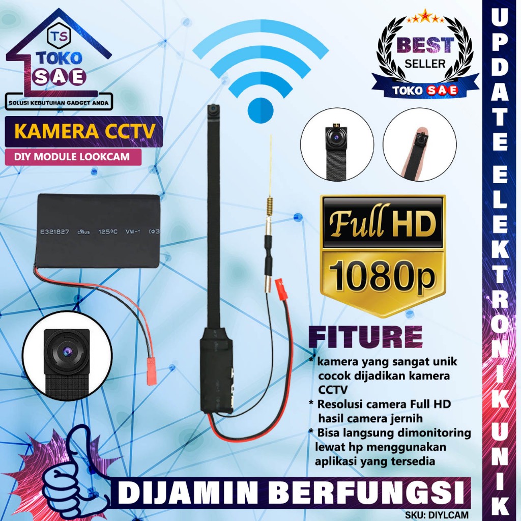 Camera DIY Module Wifi DIYLCAM Hidden Spy Cam Kamera Pengintai Tersembunyi Wireless APP Lookcam