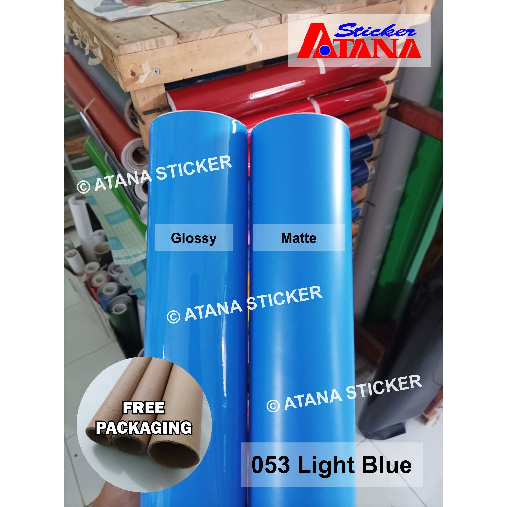Skotlet Biru Muda Glossy Doff Light Blue 053 Sky Water Muda Tua Langit Laut Benhur Kilap Dop Cutting
