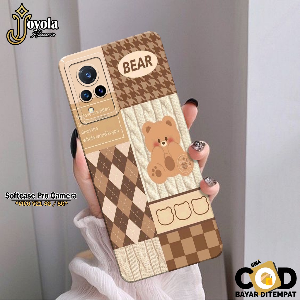 JOYOLA Case VIVO V21 4G/5G - Fahion Case Kartun - Softcase VIVO V21 4G/5G - Pro Camera - Casing VIVO